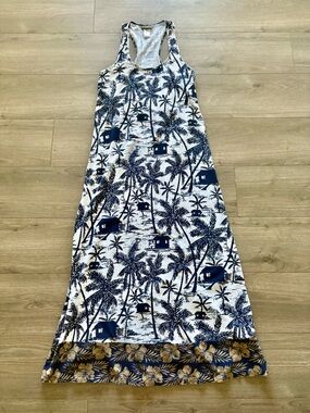 Women’s Tommy Bahama Tropical Navy & White Maxi Dress - SIZE M